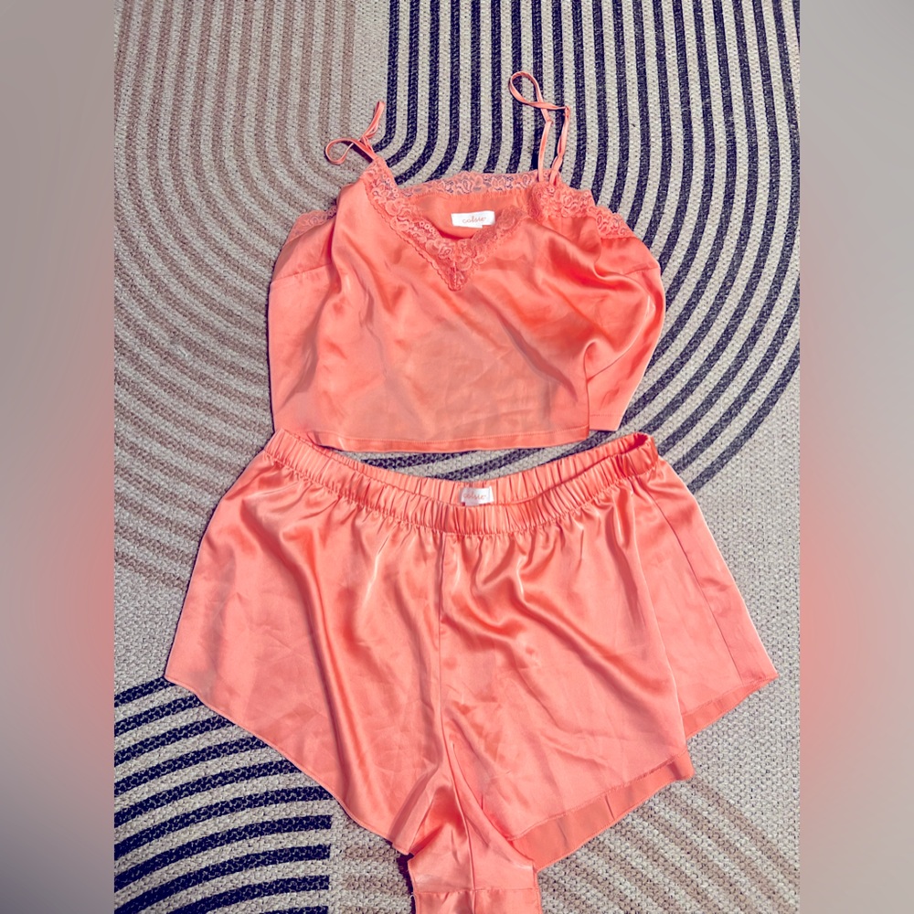 Orange Colsie Silk Set Large